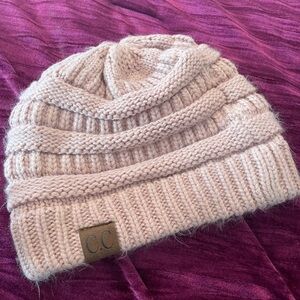pink slouchy beanie